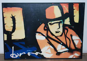 AcheterHerman Brood - Cactusman - groot canvas spieraam 50x70 cm - ingelijst? Enchérissez de 95!