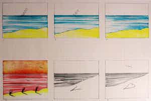 Hannes Postma - Litho: Sea Scapes - 1974 verkocht voor € 45!