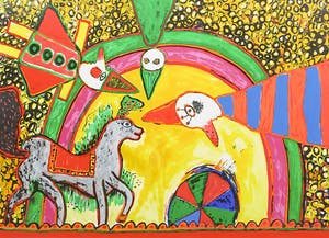 Corneille - Zeefdruk, Zonder titel- Ingelijst (Groot) kopen? Bied vanaf 300!