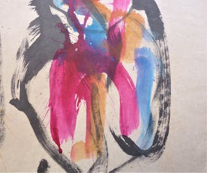 Anton Heyboer - 2 Vrouwen .Mooie krachtige kleurrijke schildering en aparte voorstelling . kopen? Bied vanaf 325!