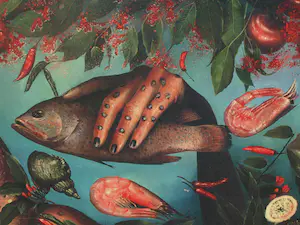 Niet of onleesbaar gesigneerd - Erotisch werk , “Zeevruchten”– GROOT – 125 x 146 cm – giclee kopen? Bied vanaf 10!