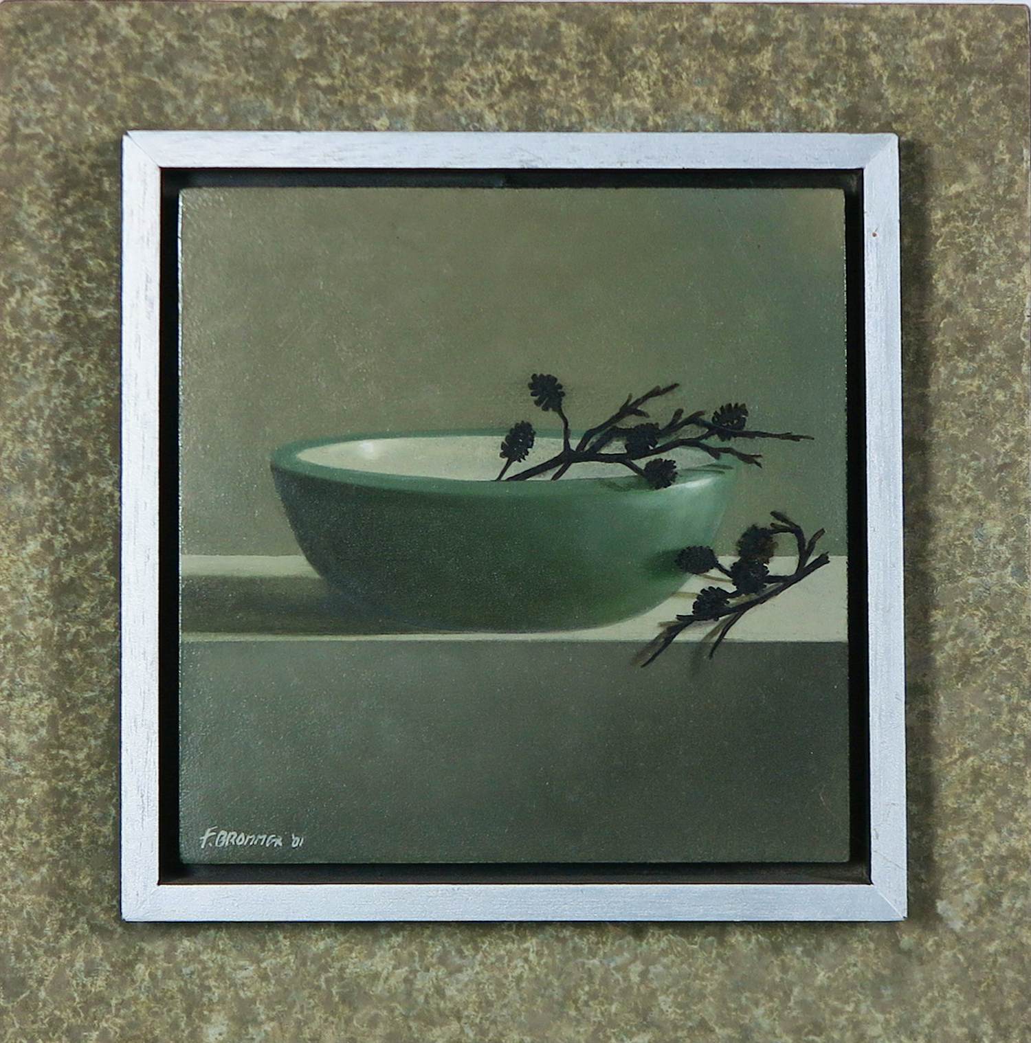 Frans Brommer - Olieverf op paneel, Stilleven - Ingelijst verkocht voor € 120!