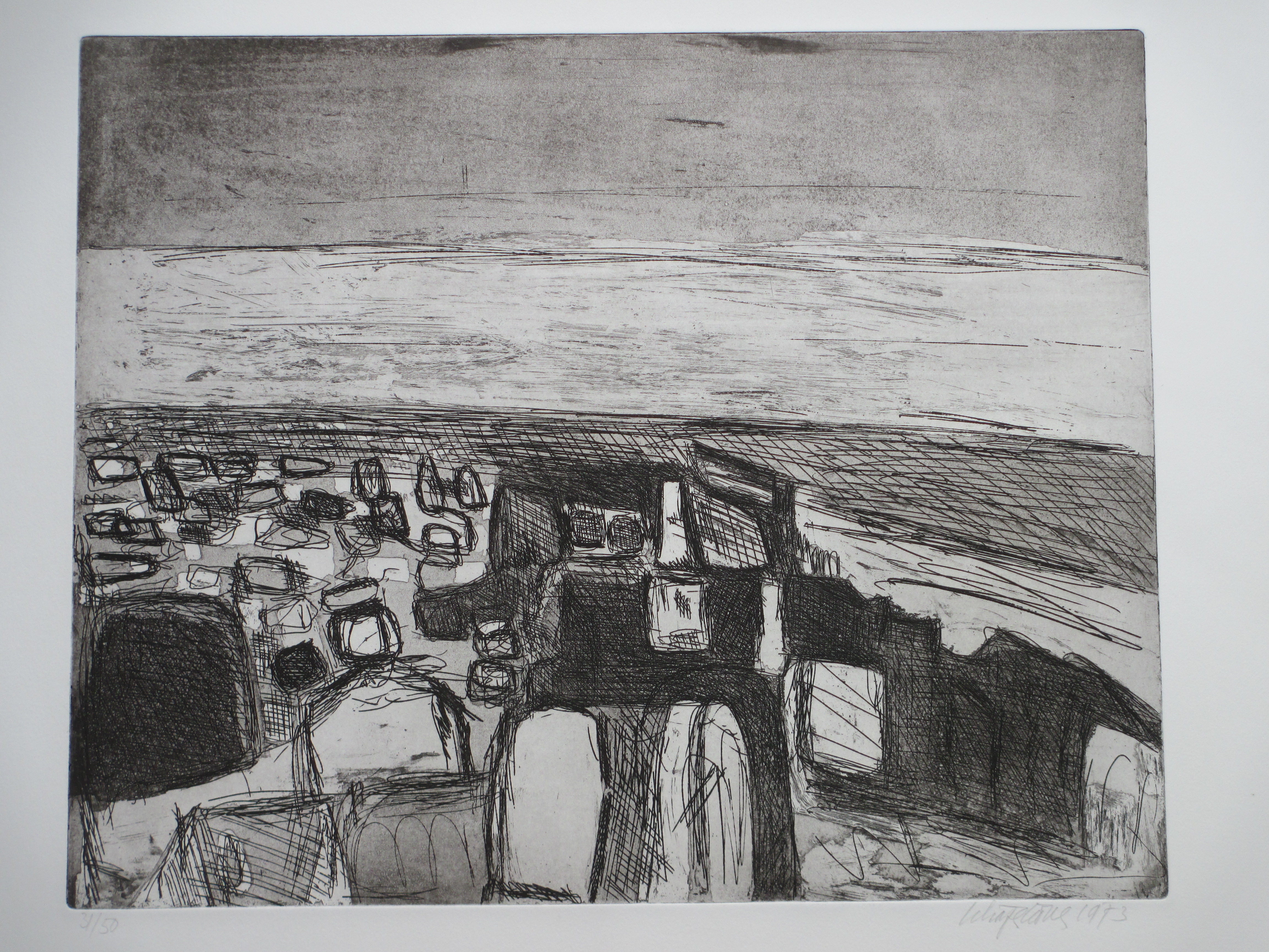 Buy Gerard Schaperkotter - Abstracte compositie - Ets? Bid from 50!
