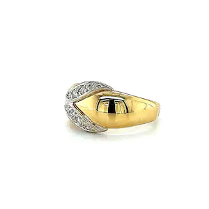 Eleganter Bicolorring in 18 Karat (750) mit feinen Brillanten kopen? Bied vanaf 450!