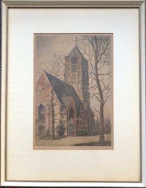 Johan Ponsioen - Sint Maartenskerk Tiel - Ets kopen? Bied vanaf 40!