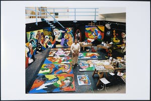 Nico Koster - Foto, Portret van Karel Appel in zijn atelier kopen? Bied vanaf 70!