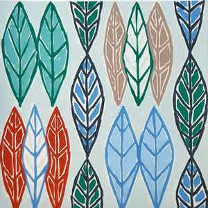 Ton Pape - Gouache - Geometrisch Abstract nr 248 verkocht voor € 35!