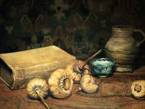 Adrianus Johannes Grootens - Magnifiek 1930 Aquarel - Stilleven met boek en porseleinen kom verkocht voor € 1!