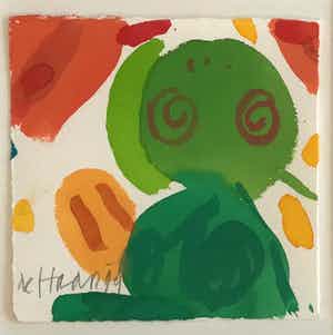 Jurjen de Haan - Aquarel - abstract - 1999- ingelijst verkocht voor € 80!