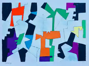 Jan Roëde - abstracte compositie verkauft für € 130!