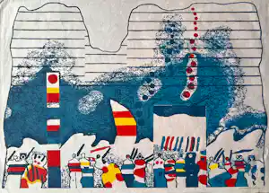 Jef Diederen - Zeldzame Lino-houtsnede op japans papier (groot formaat) - 1975 verkauft für € 45!