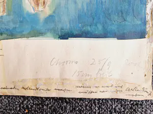 Niet of onleesbaar gesigneerd - omstreeks 1920 - gouache - "at the Polo game" met aantekeningen in potlood kopen? Bied vanaf 1!