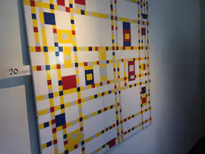 Piet Mondriaan - New York Boogie Woogie, emaille op metaal (unica, groot) kopen? Bied vanaf 795!