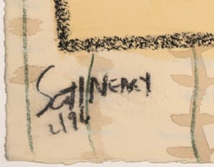 Scott Neary - Aquarel en krijt op papier, Face to Face kopen? Bied vanaf 20!