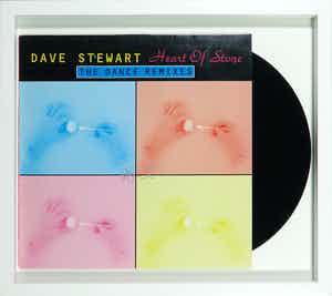 Damien Hirst - Gesigneerde LP-hoes, Dave Stewart album: Heart of Stone - Ingelijst verkocht voor € 1!
