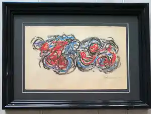 Theo Wolvecamp - Abstracte voorstelling verkocht voor € 235!