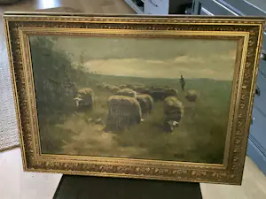 Hendrik van Leeuwen - Landschap met schapen kopen? Bied vanaf 80!