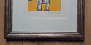 Corneille - " Petit Femme Epouvantail " - Perfect ingelijste zeefdruk van Corneille kopen? Bied vanaf 165!