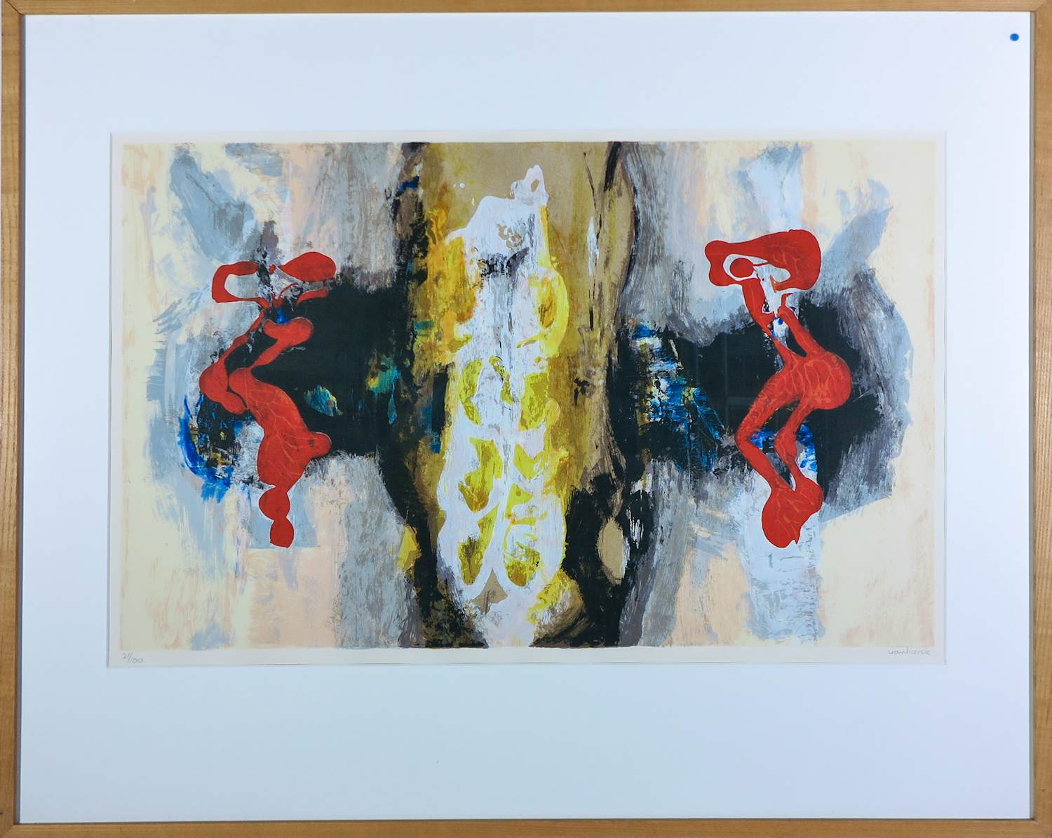 Hans Vanhorck - Zeefdruk . Z.T - Ingelijst verkocht voor € 50!