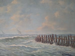 Hans Lenteman - Hollands inpressionistisch zeezicht kopen? Bied vanaf 100!