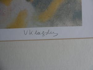 Viviane Klagsbrun - Zeefdruk. Stilleven met bloemen . kopen? Bied vanaf 20!