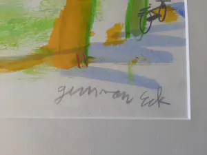 Guus van Eck - Gouache, Stevensweert. kopen? Bied vanaf 225!