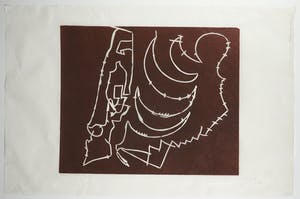 Wim Izaks - Houtsnede op Japans papier, Vrede - Ingelijst (Groot) kopen? Bied vanaf 1!