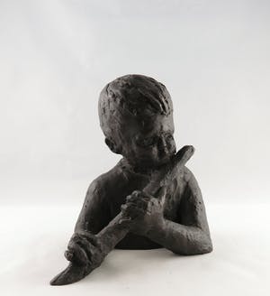 Bets van Wezel - Brons, Jongen met fluit kopen? Bied vanaf 1!