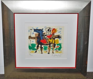 Kees Salentijn - Kleurenzeefdruk oplage 120, mooi ingelijst kopen? Bied vanaf 55!