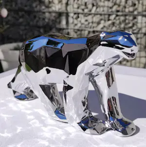 Richard Orlinski - OURS POMPON X ORLINSKI (SILVER EDITION) kopen? Bied vanaf 320!