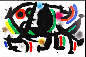 Joan Miro - “Lithografie origineel VIII" Mourlot 864. vendu pour 69€ !