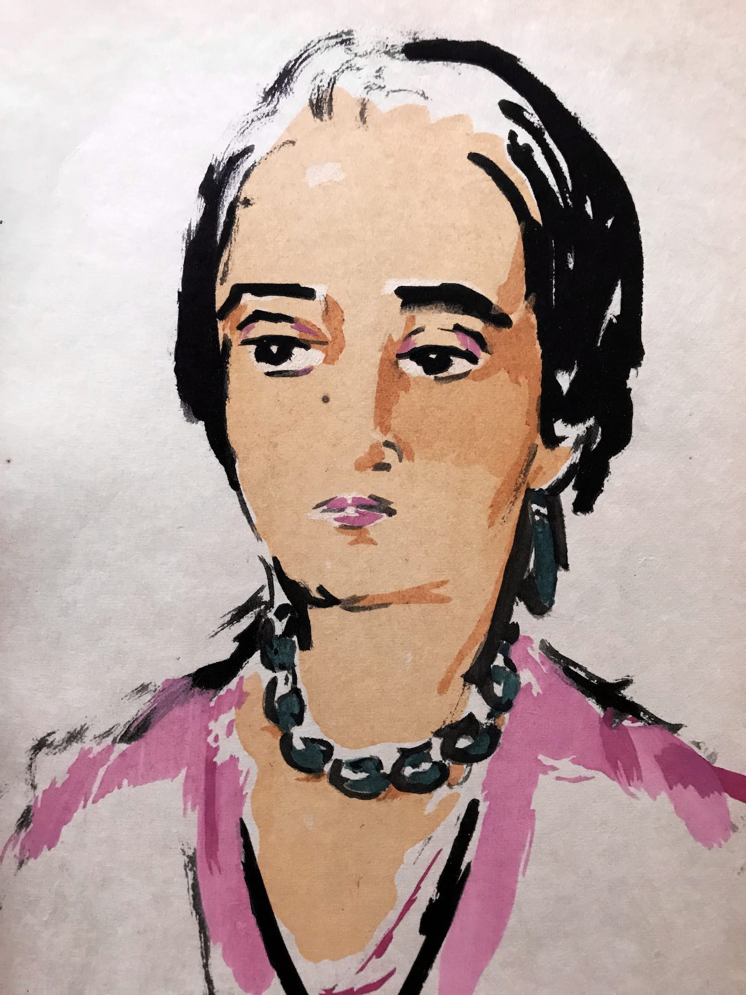 Kees van Dongen - Pochoir Tete de Femme 1925 verkocht voor € 165!