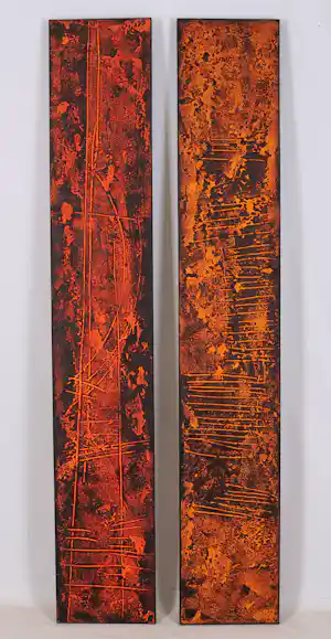 Dario Bosa - Abstracte pendanten vendu pour 200€ !