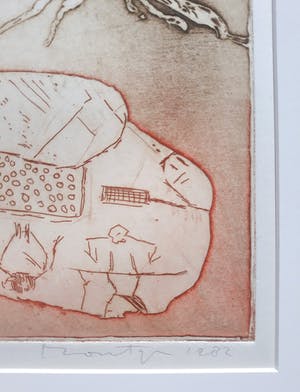 Jan Montyn - Geluksboom, aquatint ets kopen? Bied vanaf 95!