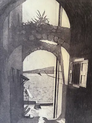 Giorgio Ferrari - Doorkijkje naar bergmeer kopen? Bied vanaf 25!