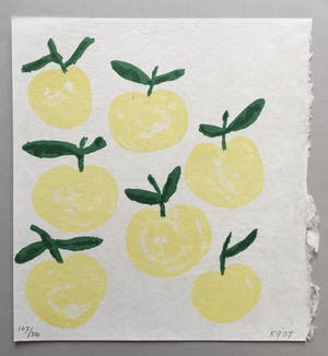 Klaas Gubbels - litho op handgeschept papier 'Appels' - 2007 kopen? Bied vanaf 145!