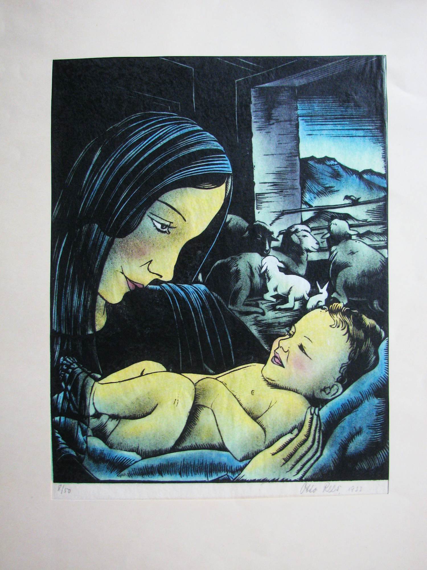 Otto van Rees - MARIA MIT KIND und SCHAFEN . 1933 signiert kopen? Bied vanaf 200!