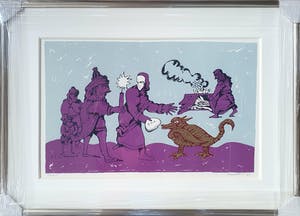 Lucebert - 'Het offer' - Ingelijst 1973 kopen? Bied vanaf 155!