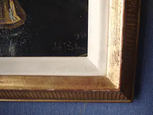 Niet of onleesbaar gesigneerd - Viooltjes, Lelietjesvandalen, Vergeetmijnietjes in vaasje -Joh.J.Galino kopen? Bied vanaf 1!