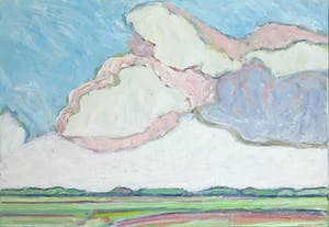 Paul Overhaus - Olieverf op doek, Grijze wolk - Ingelijst kopen? Bied vanaf 100!