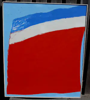 Buy Jef Diederen - Olieverf op doek: vlag - 1979? Bid from 1995!