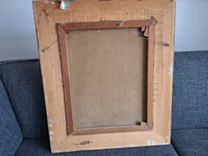 Hendrikus van Langen - Landelijk interieur met vrouw bij het haardvuur met borduurwerk kopen? Bied vanaf 150!