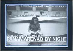 Panamarenko - Gesigneerd affiche Panamarenko by night in het SMAK in Gent - Ingelijst (Groot) verkocht voor € 1!