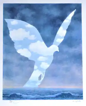 Rene Magritte - (naar) La grande famille (1963) - Lithografie - 60x45 cm verkocht voor € 455!