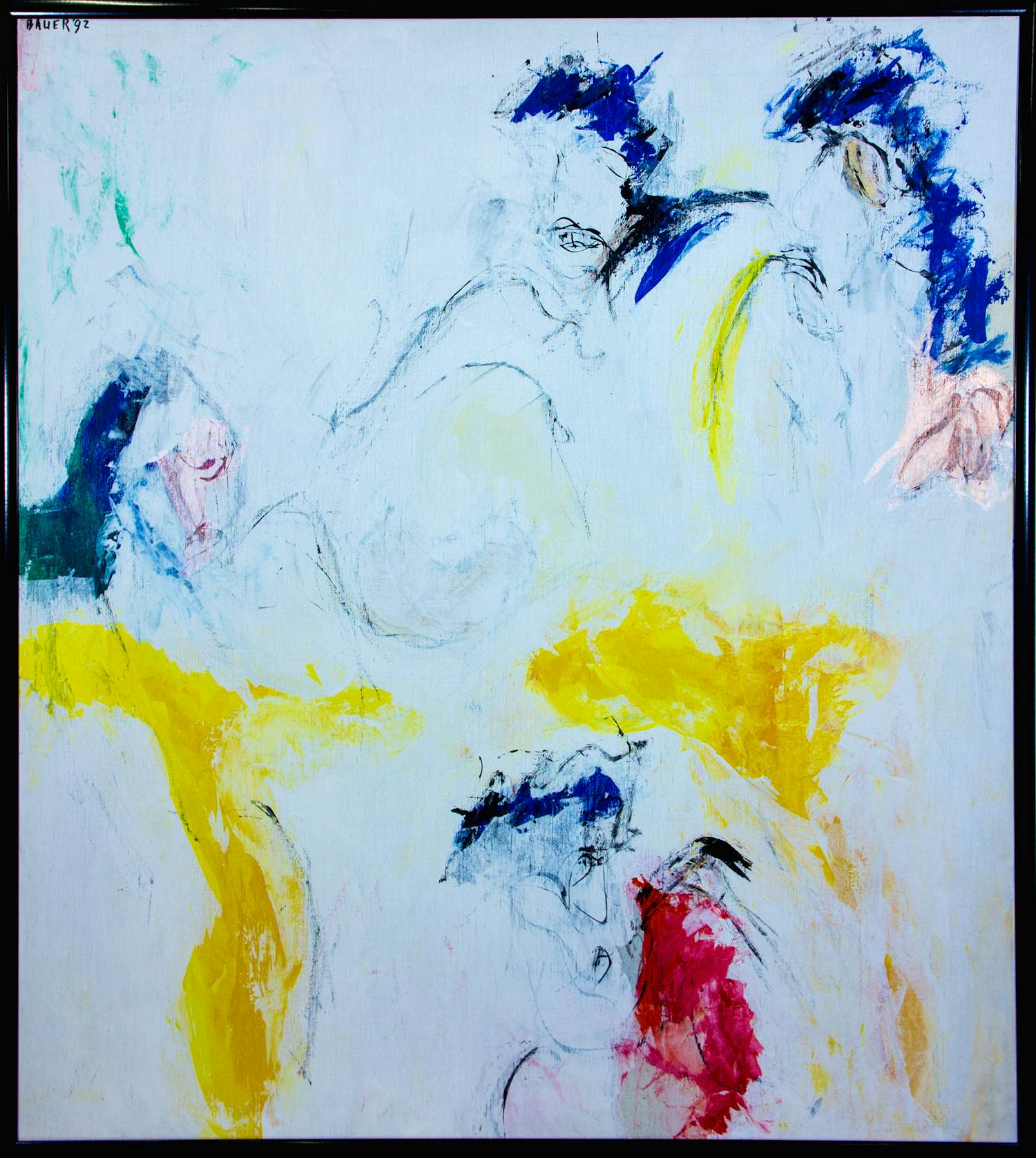 Menno Bauer - Acryl op doek, Schaduw van een regenboog - Ingelijst verkocht voor € 50!