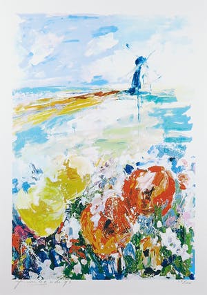 Frank Gude - Zeefdruk, Tulpen - Ingelijst kopen? Bied vanaf 1!