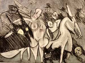 Wim Worm - " Ruiters " verkocht voor € 99!