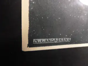 Maurice Langaskens - 2 prachtige chromolitho's,professioneel ingelijst. kopen? Bied vanaf 1!