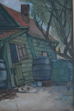 Willem Frederik Andrea - landschap met boerderijtje. (uit 1910) kopen? Bied vanaf 1!