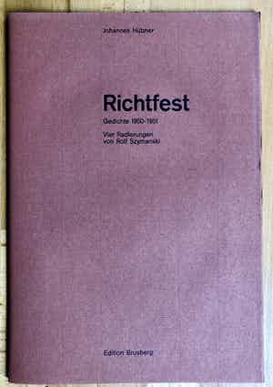 Rolf Szymanski - Richtfest -Vieer Radierungen- verkocht voor € 200!